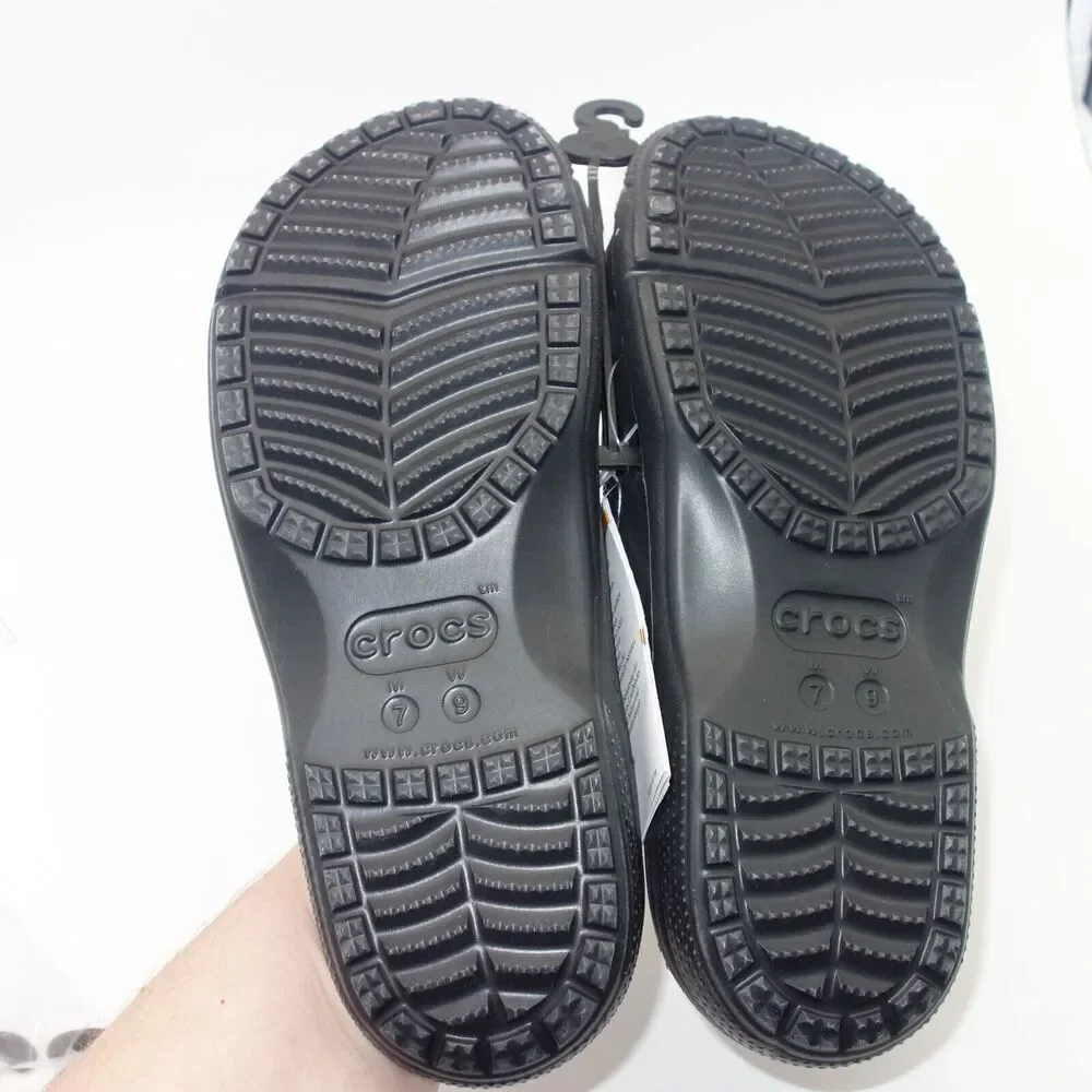 NEW Crocs Coast Slides Sandals Slip On Black Unisex Men's 7 Women's 9